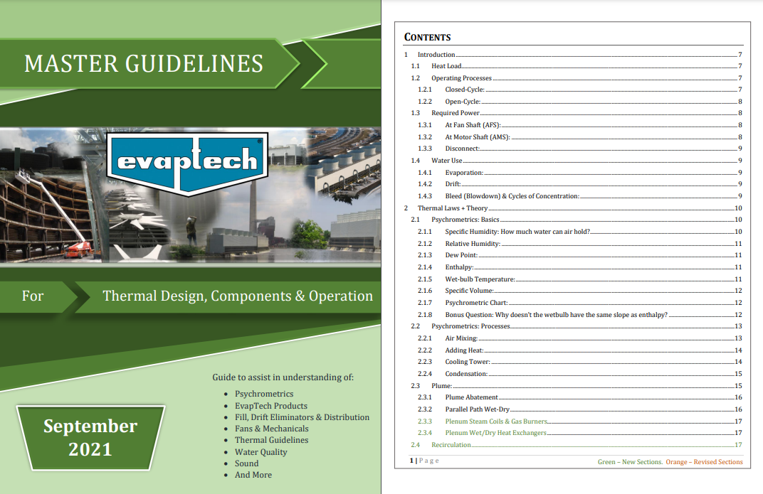 Evapco thermal-engineering design guidance